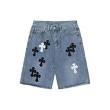 Chrome Heart Shorts Summer Denim Shorts