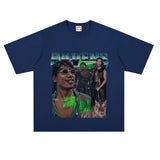 Film Star T Shirt Trendy Cotton Short Sleeve Loose round Neck Retro Heavy T-shirt