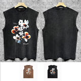 Purple Brand Distressed Tank T Shirts Distressed Sleeveless T-shirt Vest