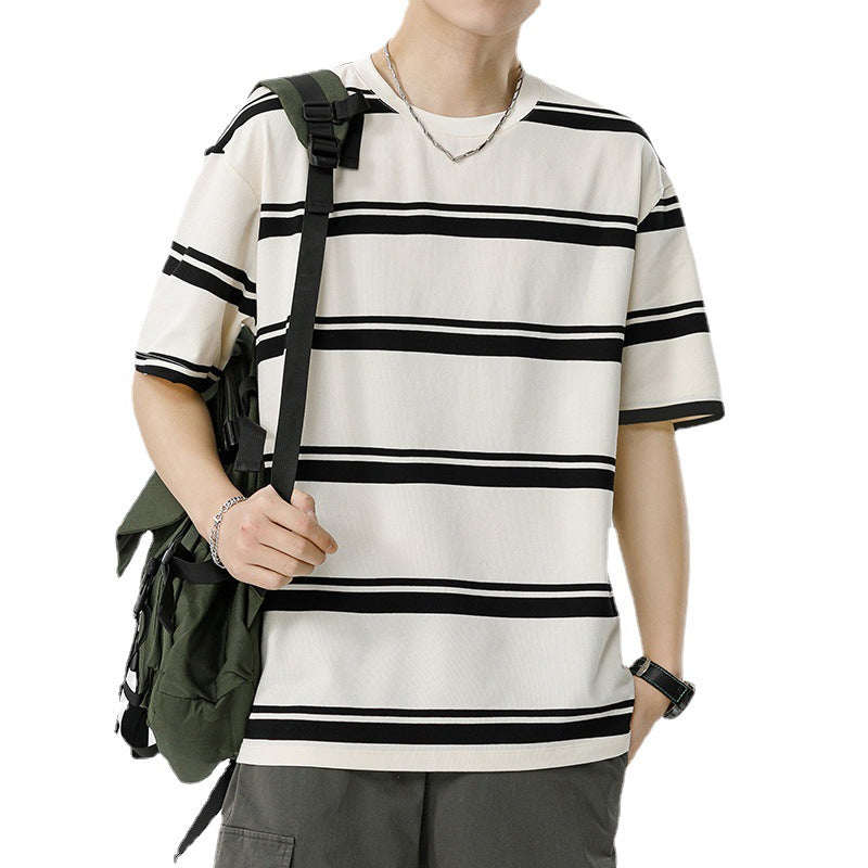 Mariner Shirt Summer Couple's Short-Sleeved T-shirt Japanese Leisure Loose