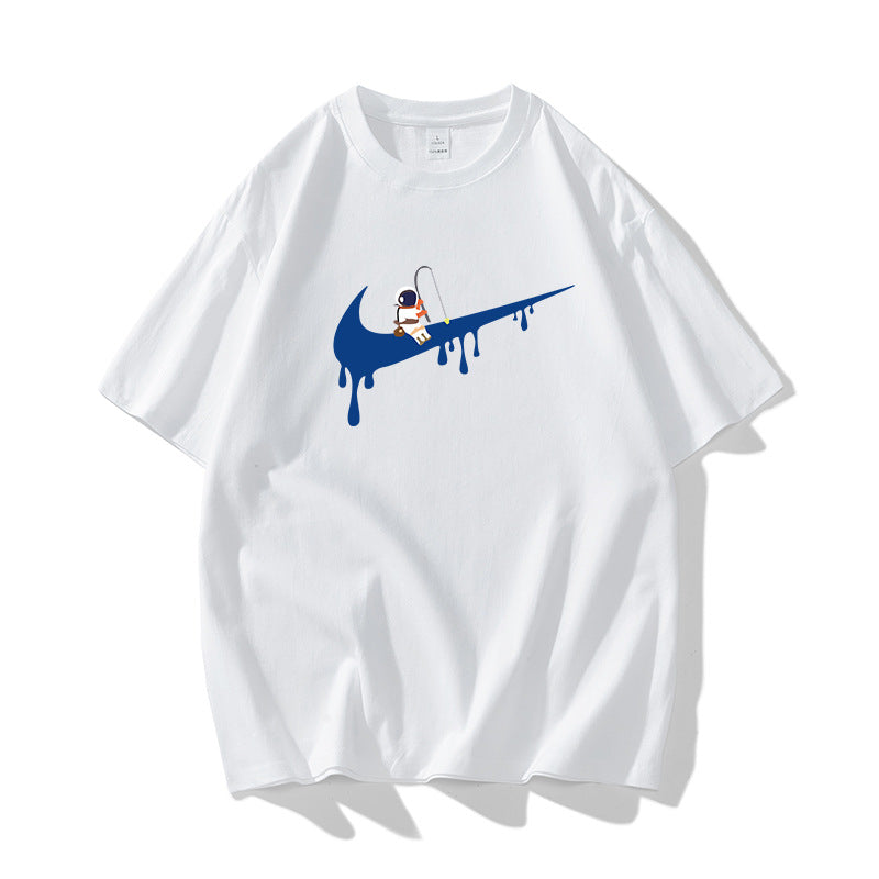 Nasa T Shirt Short-Sleeved T-Shirt Men'S Summer Casual Cotton Loose