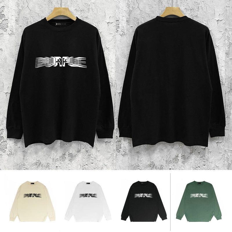 Purple Brand Long Sleeve T-Shirt Fashion Loose Long Sleeve Top
