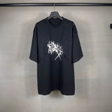 Mens T-shirts Summer Paris Art Crack Print Short Sleeve T-Shirt