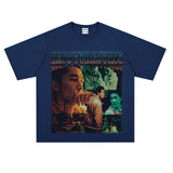 Film Star T Shirt Trendy Cotton Short Sleeve Loose round Neck Retro T-shirt