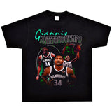 Basket Ball Star T Shirt Washed Distressed Printed T-Shirt Short Sleeve Loose Retro Cotton