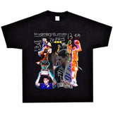 Basket Ball Star T Shirt Basketball Washed Distressed Devin Booker Short Sleeve Loose-Fitting Pure Cotton T-Shirt