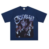 Film Star T Shirt Cotton Short Sleeve Loose round Neck Retro Design T-shirt