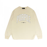 Purple Brand Long Sleeve T-Shirt Fashion Loose Long Sleeve Top