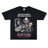 Basket Ball Star T Shirt Cotton Short Sleeve Loose American Retro T-shirt for Men and Women