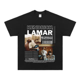 Kendrick Lamar T Shirts Hip Hop Rap Loose Short Sleeves