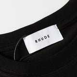 Rhude T Shirt Striped Sunset Snow Mountain Print Short Sleeve T-Shirt