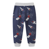 Boy Pants Autumn Boy Crawler Cartoon Print Sports Crawler Loose