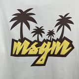 MSGM T-Shirt Coconut Tree Alphabet Loose Short Sleeve T-Shirt
