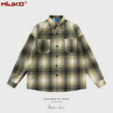 MIJKO Mens Jacket Plaid Jacket