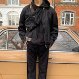 MIJKO Men's Jacket Silk Padded Baseball Jacket