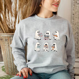 Ghost Reading Books Sweater Bookish Halloween Sweatshirt