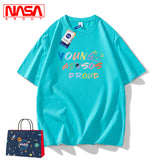 Nasa T Shirt Cotton Short Sleeve Couple T-Shirt Summer Half Sleeve Men