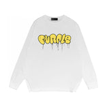 Purple Brand Long Sleeve T-Shirt Fashion Loose Long Sleeve Top
