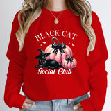 Women Fashion Creative Halloween Pumpkin Black Cat