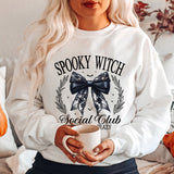 Halloween Bow Spooky Club Print Women Sweatshir