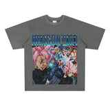 Film Star T Shirt Washed Old Print Short Sleeve Loose T-shirt