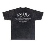 Amiri T Shirts Washed and Worn Retro Short Sleeve T-shirt