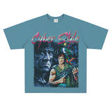 Film Star T Shirt Cotton Short Sleeve Loose Retro American Design T-shirt Men