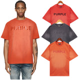 Purple Brand T Shirts Purple Micro Label Spelling Letter Short Sleeve T-Shirt