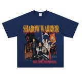 Film Star T Shirt Short Sleeve American Retro Loose round Neck Street T-shirt