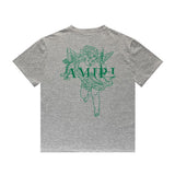 Amiri T Shirt Printed Casual Hip Hop round Neck Short Sleeve T-shirt