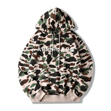 Aape Hoodie Camouflage Couple Fleece-Lined Hoodie Coat