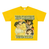 Film Star T Shirt Loose Retro Street Cotton Small Neckline T-shirt