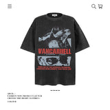 American vintage street T-shirt men's loose spring and summer half-sleeved shirt