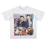 Film Star T Shirt Short Sleeve Retro American Street T-shirt for Men and Women