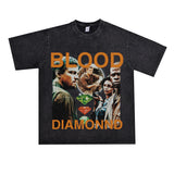 Film Star T Shirt Loose Heavy American Retro Street Cotton T-shirt Men and Women