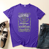 Heisenberg T Shirt American TV Series Deadly Poison Master Short Sleeve Printed T-shirt English Letters