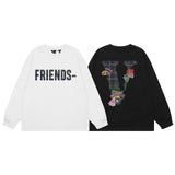 Vlone Sweatshirts Autumn and Winter Big V Letter Crew Neck Pullover