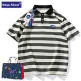 Nasa T Shirt Polo Shirt Short Sleeve Men And Women Loose Casual