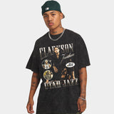 Nba T Shirt American Retro Short Sleeve T-shirt Hip-Hop Street Washed Distressed Printed Top