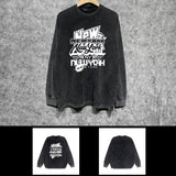 Purple Brand Distressed Long Sleeve Shirt Fashion Distressed Loose Long-sleeved Top