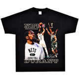 Basket Ball Star T Shirt Basketball Kevin Durant Washed Distressed Printed T-Shirt Personalized Short Sleeve Pure Cotton