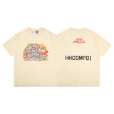 Gallery Dept T-Shirt Ink-splashing Tie-dye Alphabet Short Sleeve T-Shirt