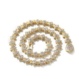 Chains Hip Hop Necklace Vintage Square Zircon Spectrum St. Valentine's