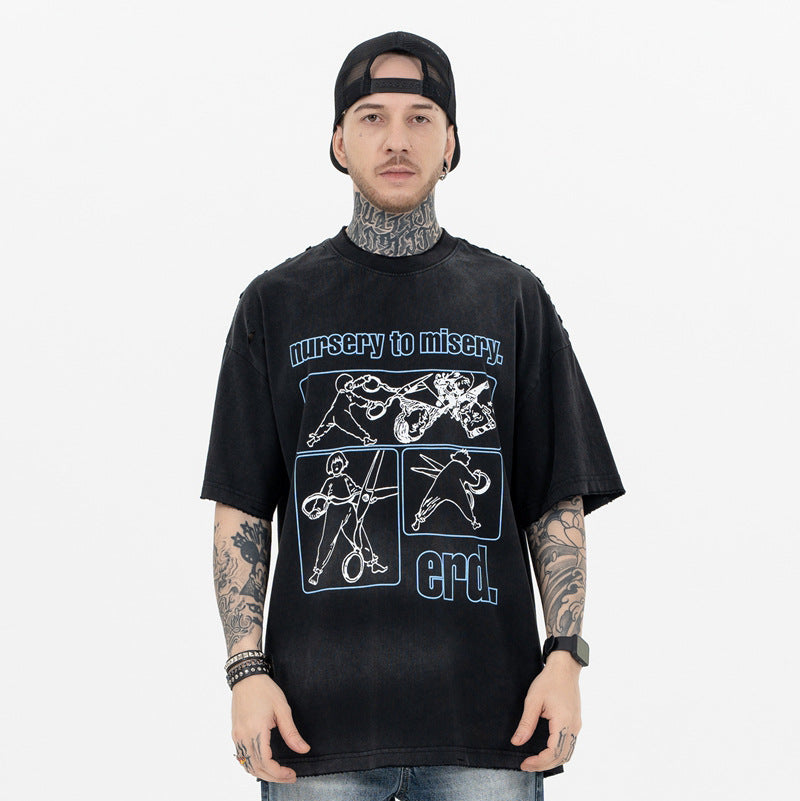 ERD T Shirts Spring and Summer Melancholy Boy Rich Second Generation