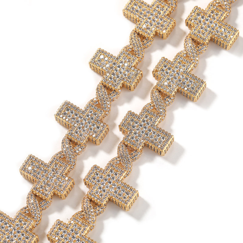 Chains Creative Copper with Zircon Infinity Cross Necklace St. Valentine's Spectrum