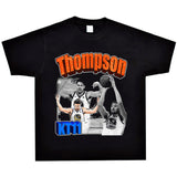 Film Star T Shirt Klaythompson Washed Distressed Printed American T-Shirt Retro Loose Short Sleeve