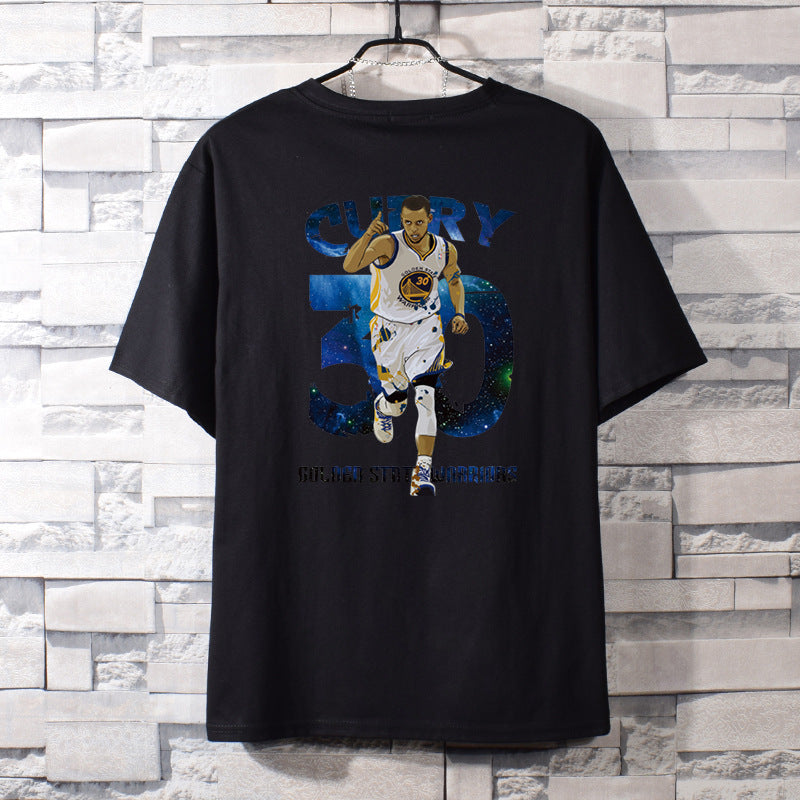 Basketball Sports T Shirt Curry Sports Short-Sleeved T-Shirt Male Student Korean Style Loose