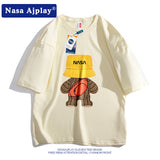 Nasa T Shirt Cotton Short-Sleeved T-Shirt Men'S And Women'S Loose Top