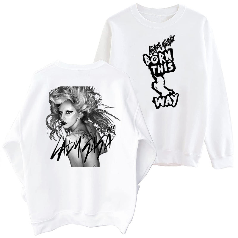 Lady Gaga Born This Way Sweatshirt Round Neck