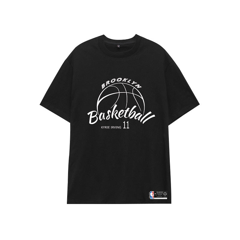 Basketball Sports T Shirt Nba Basketable Nets Team Owen 11 Sports Pure Cotton T-Shirt Male Summer Round Neck All-Matching Student